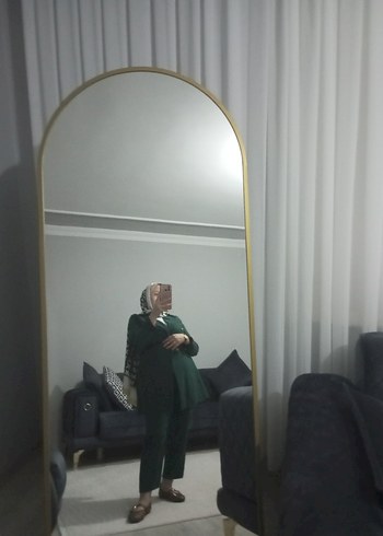 Diğer yeşil blazer ceket takımı tesettür boy