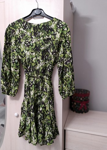 LC Waikiki Kadın Yeşil Mini Elbise