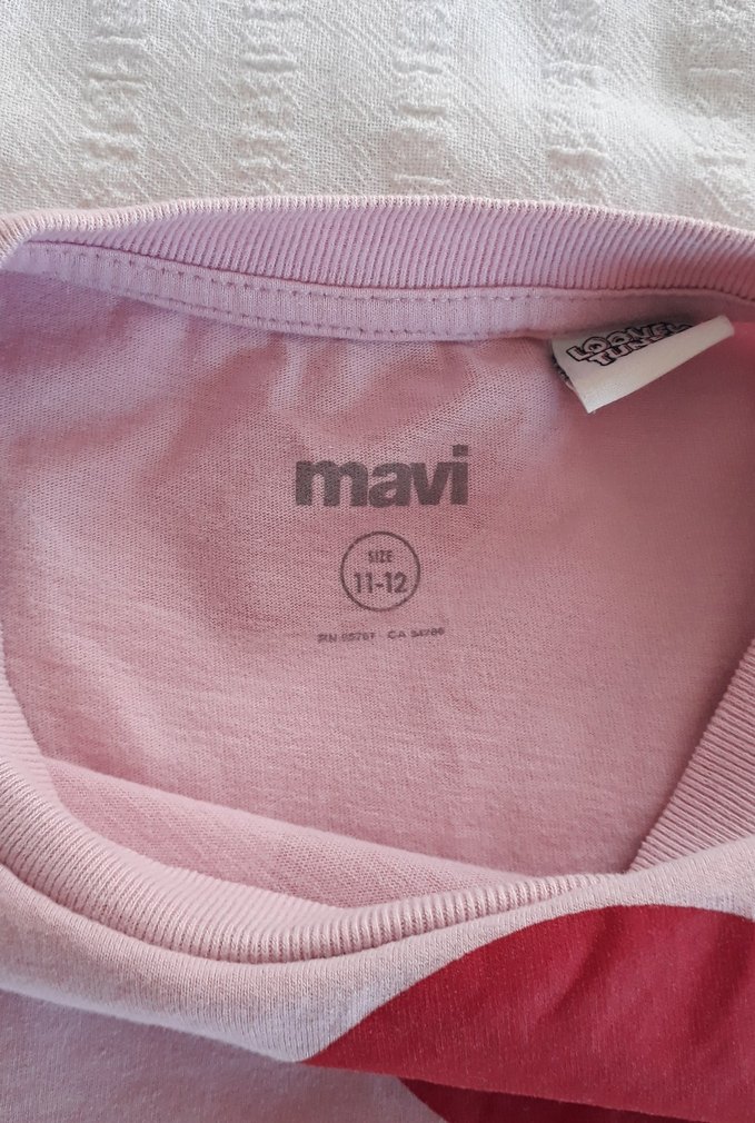 Kız Çocuk Pembe Baskılı Kısa Kollu Tişört - Görsel 2