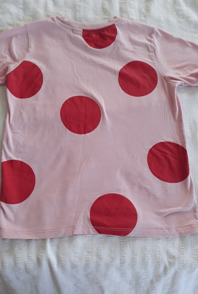 Kız Çocuk Pembe Baskılı Kısa Kollu Tişört - Görsel 3