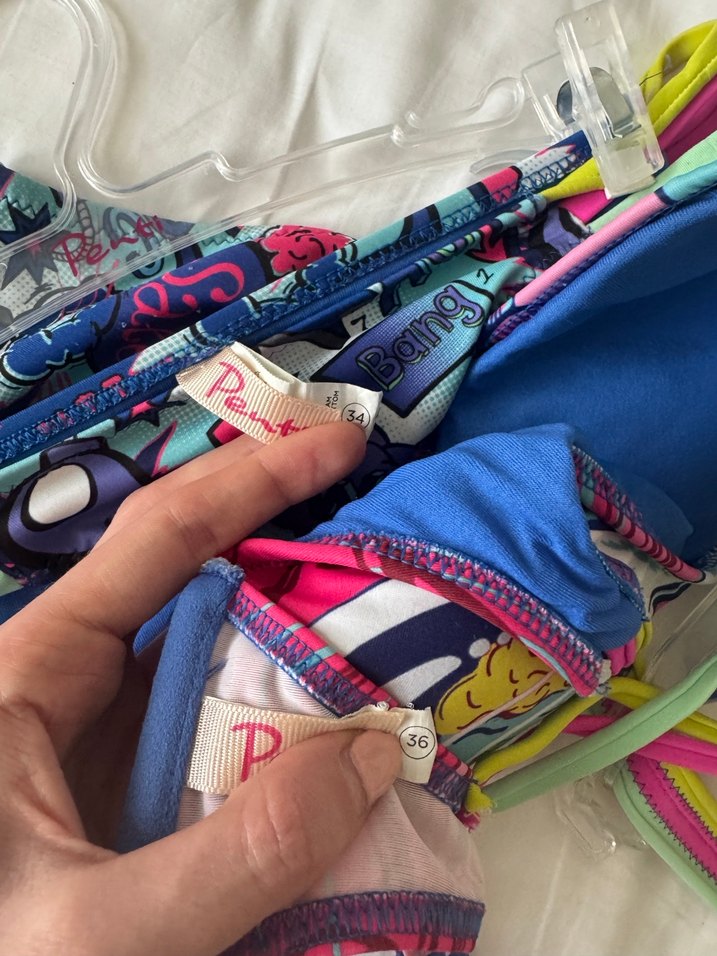 Renkli Baskılı Mini Bikini, Fermuarlı, İpli - Görsel 3