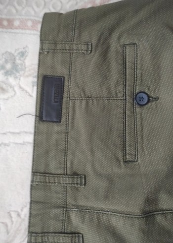 Erkek Haki Renk Kemerli Regular Fit Pantolon - Görsel 9