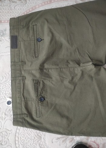 Erkek Haki Renk Kemerli Regular Fit Pantolon - Görsel 8