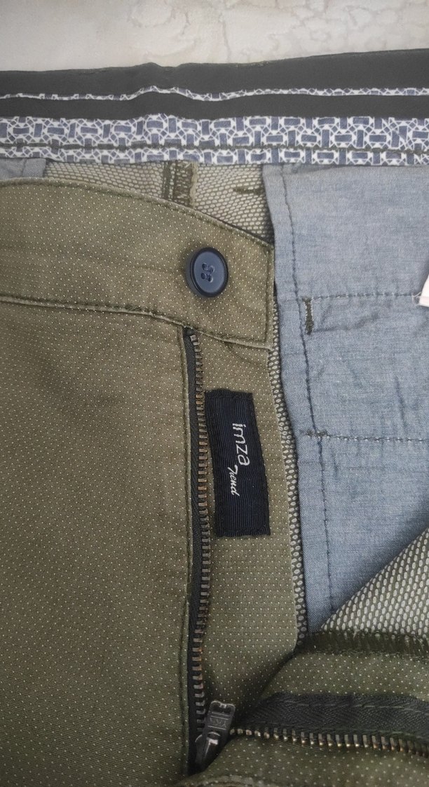 Erkek Haki Renk Kemerli Regular Fit Pantolon - Görsel 4