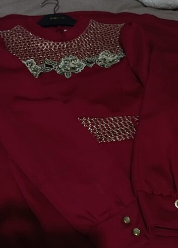 Bordo elbise