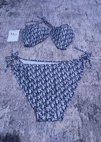 Dior Desenli Gri Mini Bikini Takımı - Görsel 2