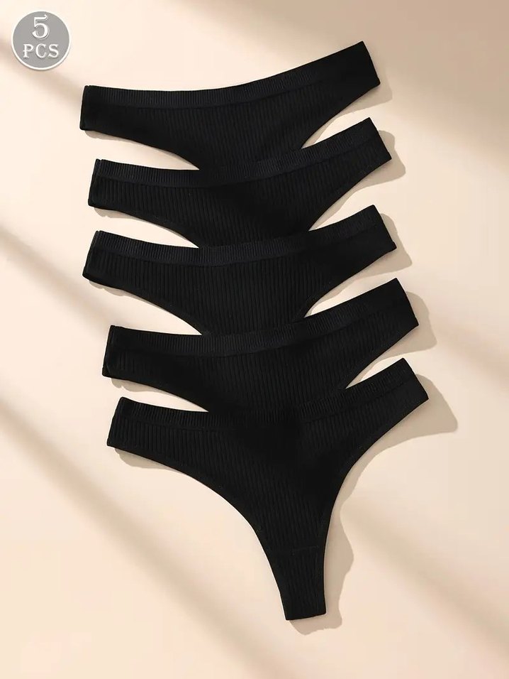 Siyah Midi Kadın Atletik Külot Seti 5'li - Görsel 4