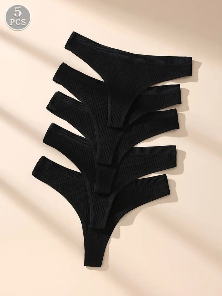 Siyah Midi Kadın Atletik Külot Seti 5'li - Görsel 2