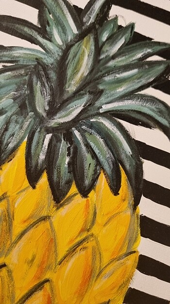 Diğer Özel yapım akrilik boya tablo Ananas dokulu 