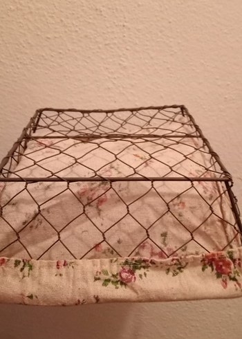 Bej Çiçek Desenli Saklama Sepeti - Görsel 3