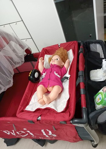 Kırmızı Renkli Çok Amaçlı Oyun Parkı Yatak - Görsel 3