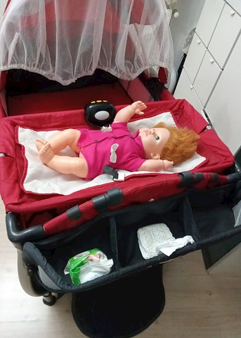 Kırmızı Renkli Çok Amaçlı Oyun Parkı Yatak - Görsel 6