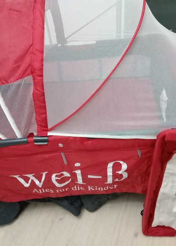 Kırmızı Renkli Çok Amaçlı Oyun Parkı Yatak - Görsel 2