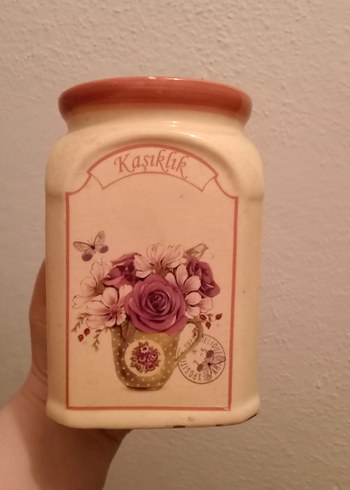 Pastel Bej Seramik Vazo - Görsel 4