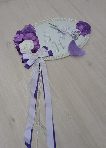 Mor Püsküllü Vintage nişantepsisi Aksesuarı - Görsel 3