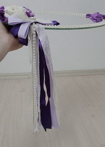 Mor Püsküllü Vintage nişantepsisi Aksesuarı - Görsel 4