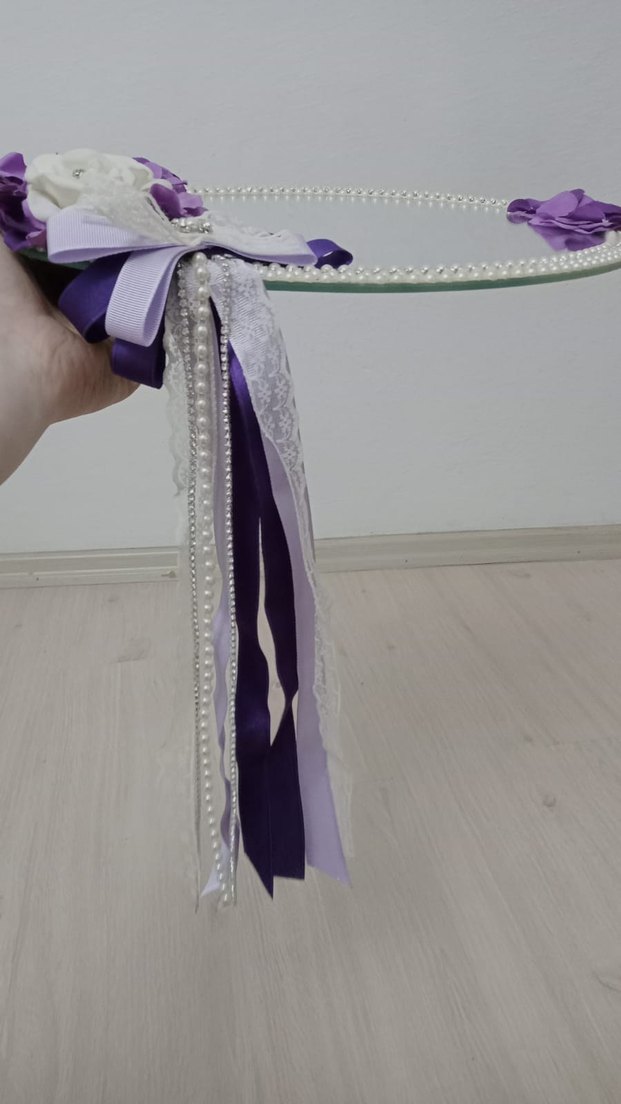 Mor Püsküllü Vintage nişantepsisi Aksesuarı - Görsel 4