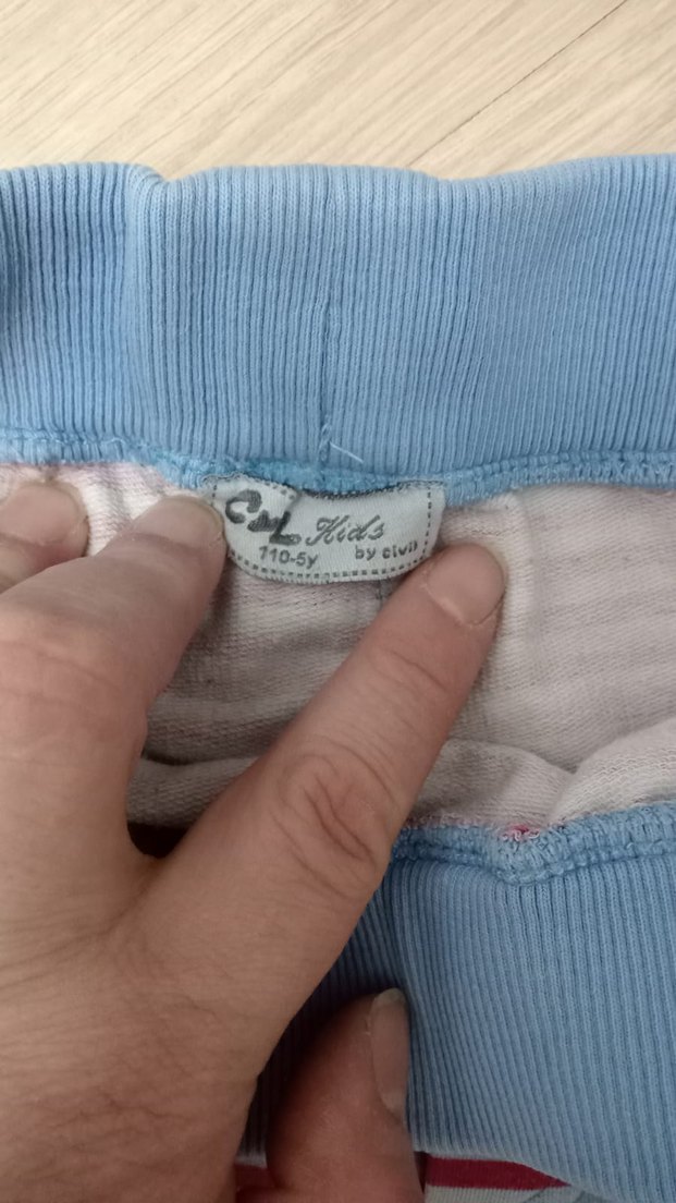 Mor Çizgili Kız Çocuk Tayt - Görsel 3