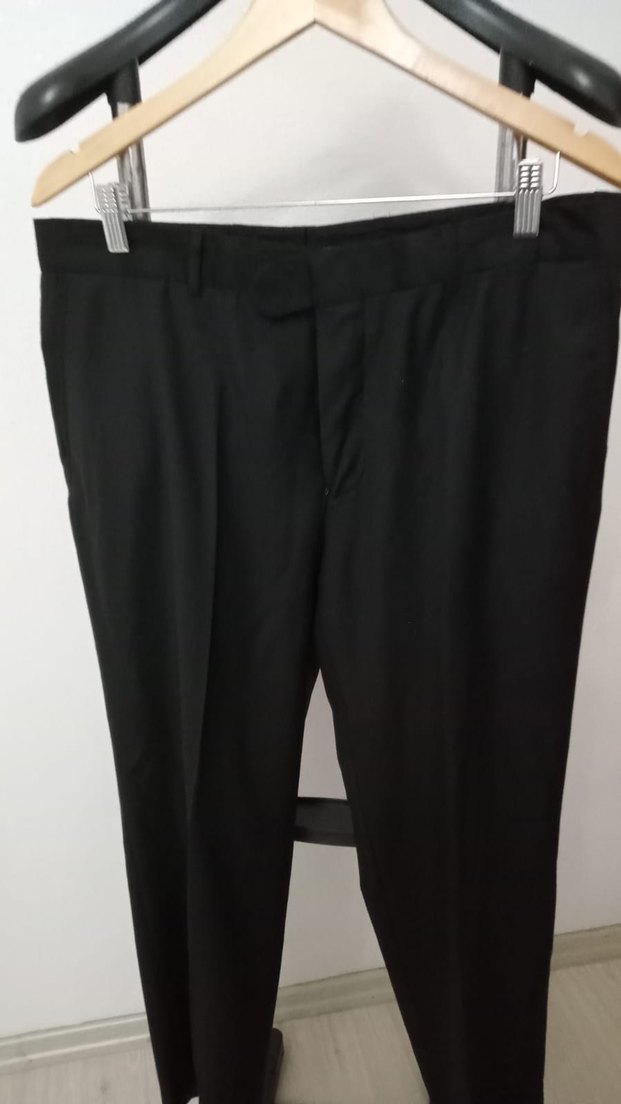 Siyah Kemerli Erkek Ofis Pantolonu - Görsel 4