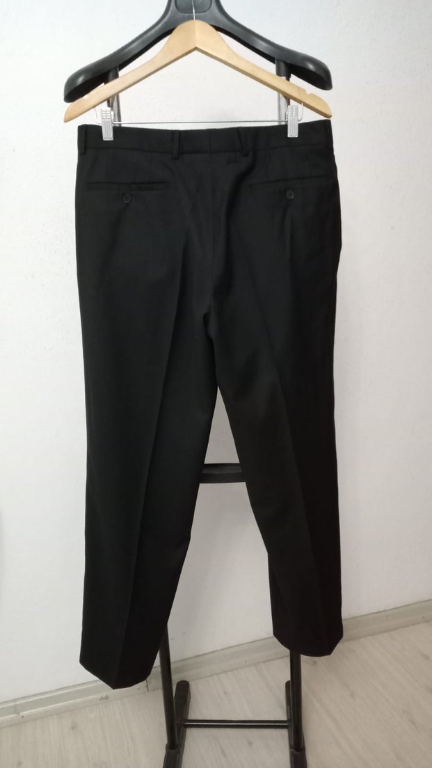 Siyah Kemerli Erkek Ofis Pantolonu - Görsel 5