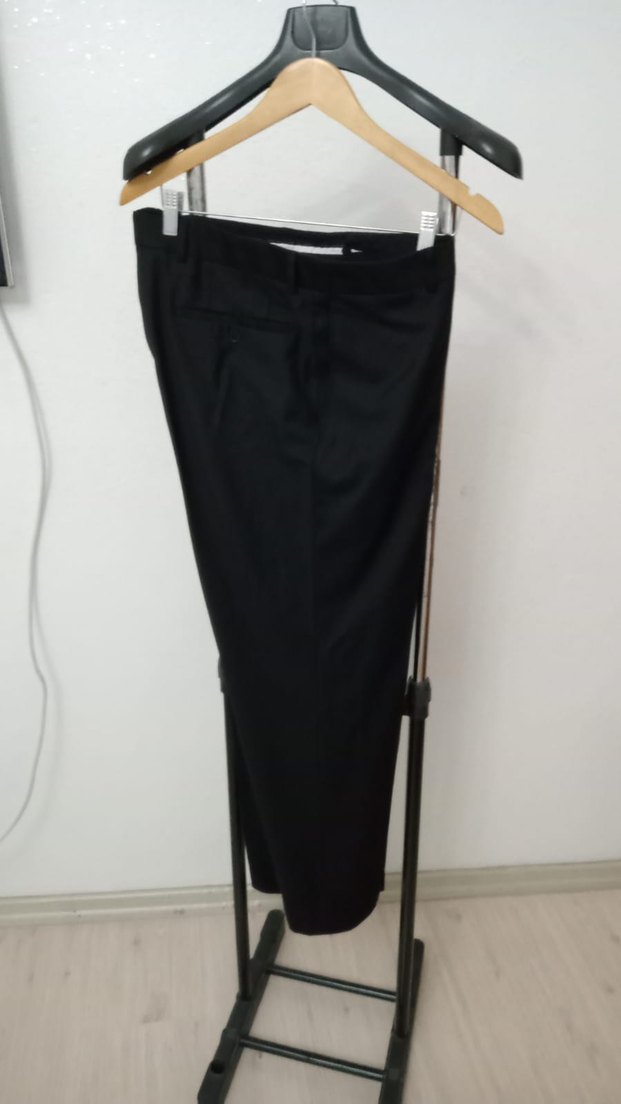 Siyah Kemerli Erkek Ofis Pantolonu - Görsel 3