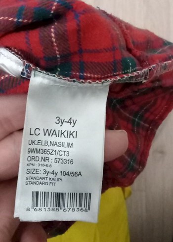 Uzun Kollu Gri Kız Elbisesi Renkli Desenli - Görsel 3