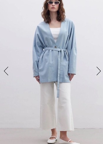 Mango Manuka Keten Kimono Ceket