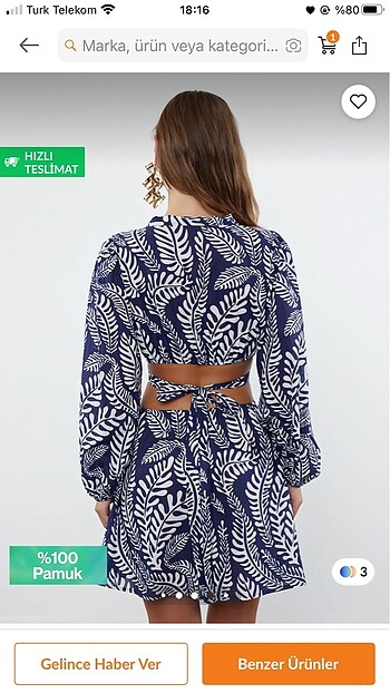 Trendyol & Milla Geometrik desenli mini dokuma elbise