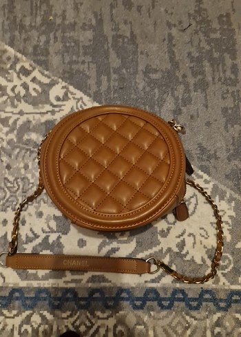 Zincir Detaylı Kahverengi Deri Kadın Çanta - Görsel 3