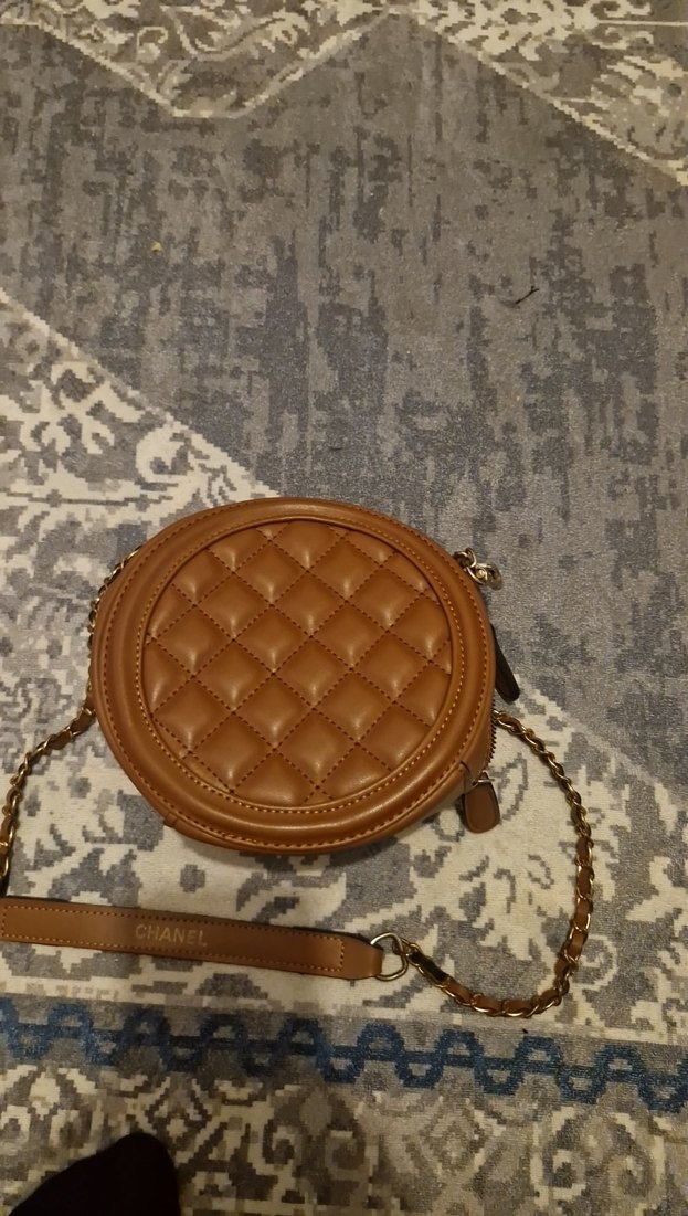 Zincir Detaylı Kahverengi Deri Kadın Çanta - Görsel 2