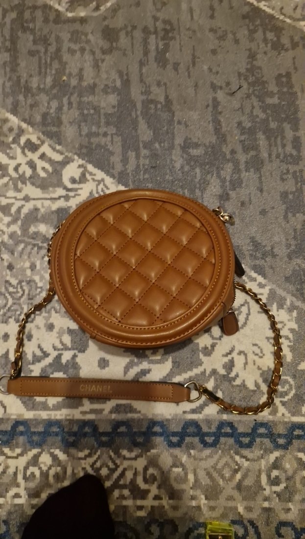 Zincir Detaylı Kahverengi Deri Kadın Çanta - Görsel 3