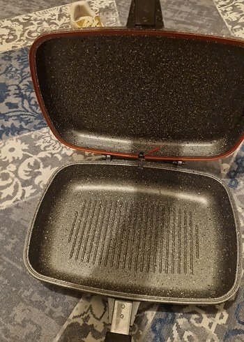 ECE Gri Granit Kaplama Çift Taraflı Tava - Görsel 2