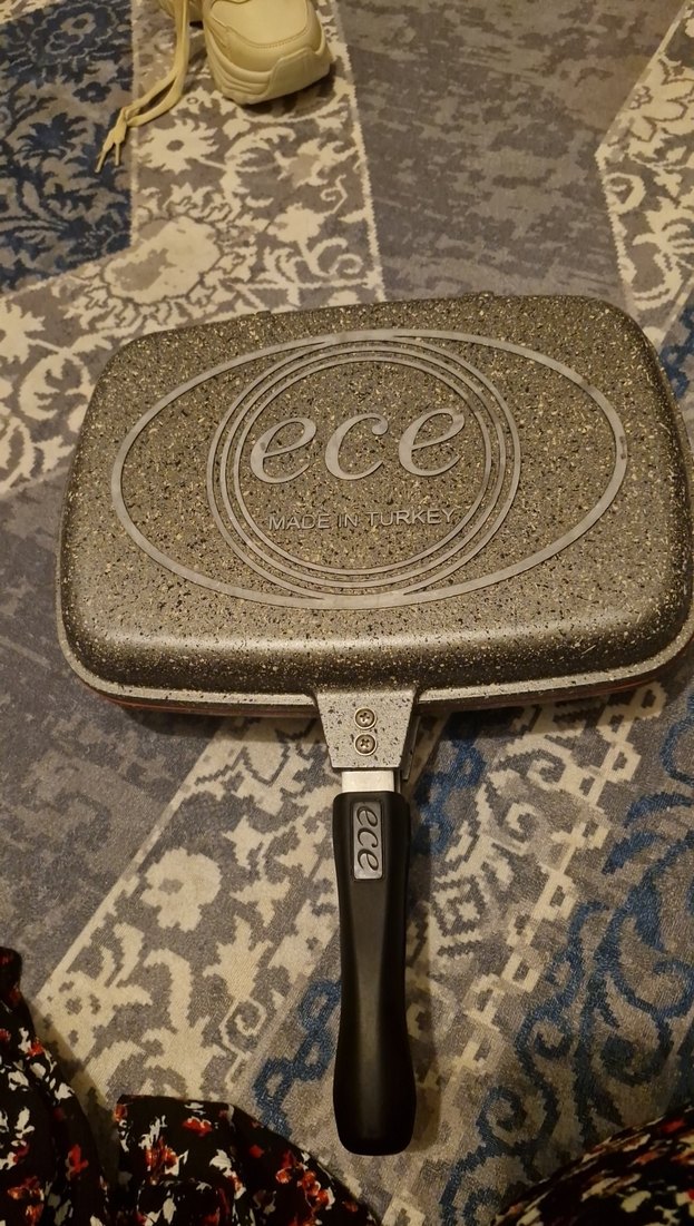 ECE Gri Granit Kaplama Çift Taraflı Tava - Görsel 3