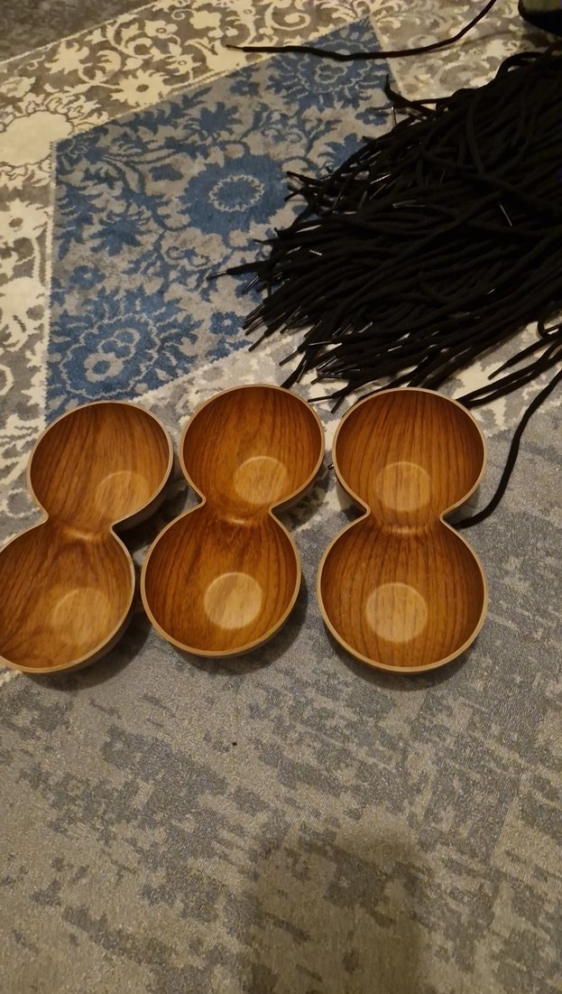 Ahşap Çift Bölmeli Servis Tabağı - Görsel 3