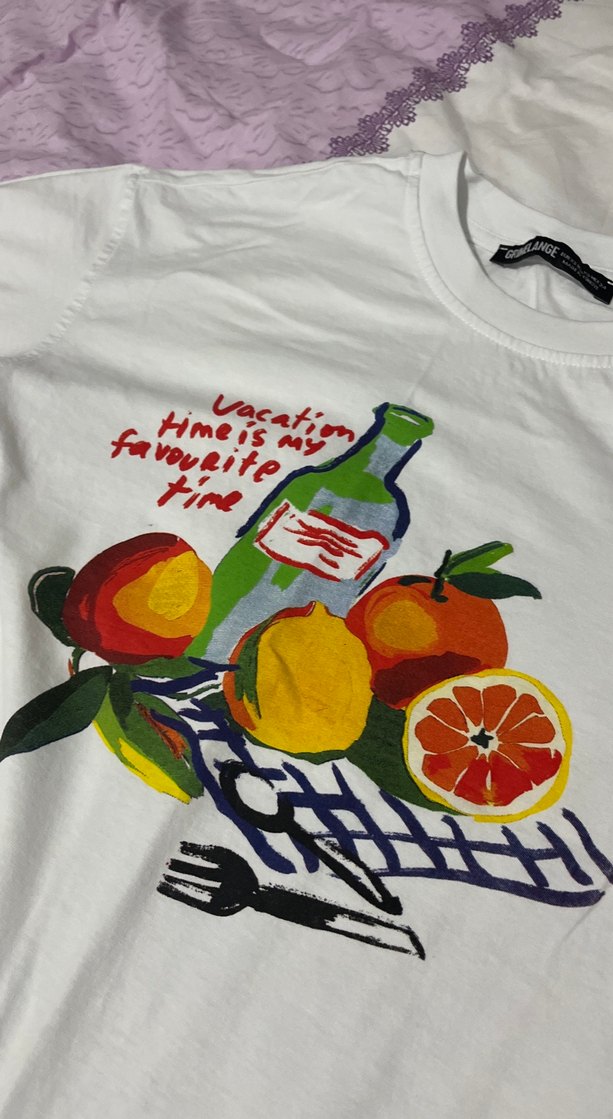 Beyaz Baskılı Hamile Tişörtü, Kısa Kollu, bir sefer kullanıldı - Görsel 5