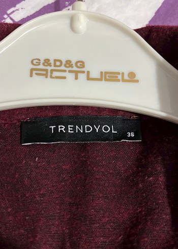 Bordo Düğmeli Uzun Kollu pamuklu Gömlek - Görsel 4