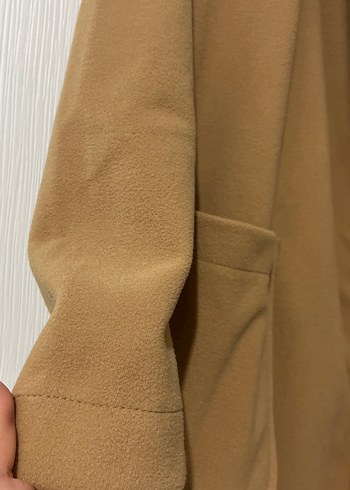 Kadın Bej Süet Uzun Kaban bir kez kullanıldı - Görsel 2