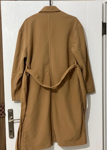 Kadın Bej Süet Uzun Kaban bir kez kullanıldı - Görsel 5