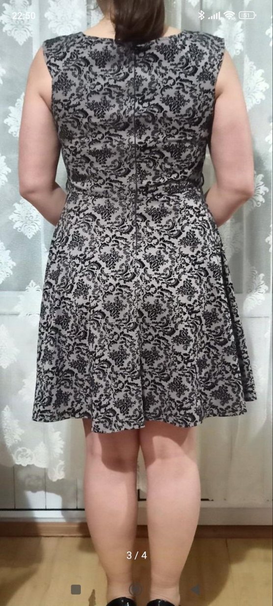 Gri Dantel Midi Straplez Gotik Elbise - Görsel 3