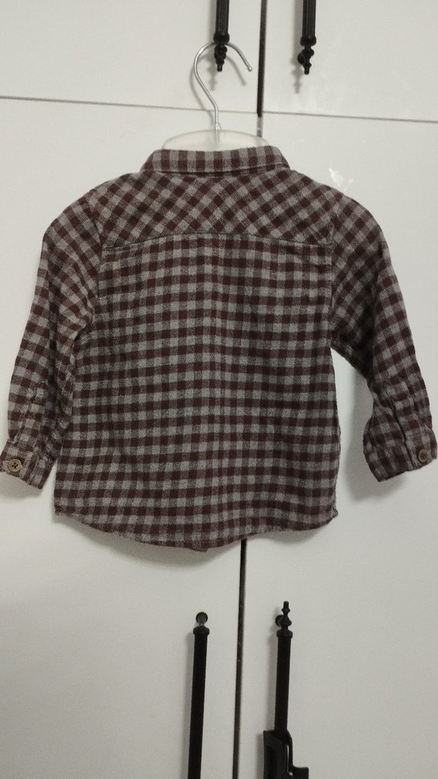 Erkek Çocuk Kareli Düğmeli Gömlek - Görsel 2