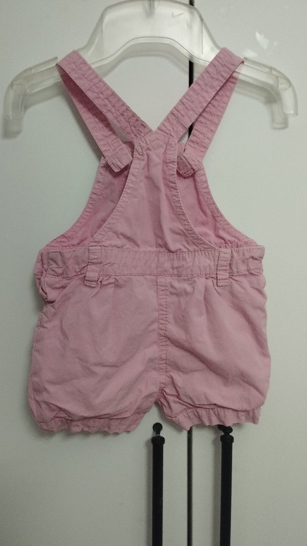 Düğmeli Nakışlı Pembe Kız Çocuk Salopet - Görsel 2