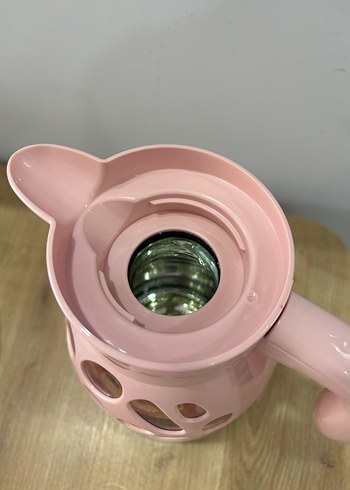 Pastel Pembe İçi Cam Termos - Görsel 2