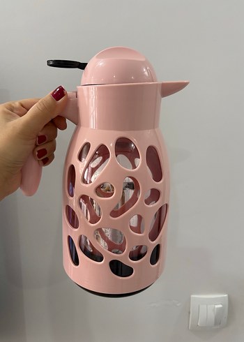 Pastel Pembe İçi Cam Termos - Görsel 3