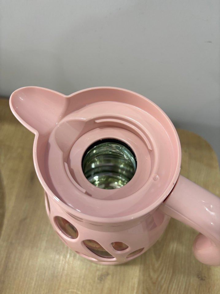 Pastel Pembe İçi Cam Termos - Görsel 2