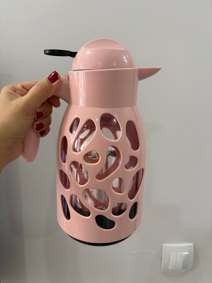 Pastel Pembe İçi Cam Termos - Görsel 3