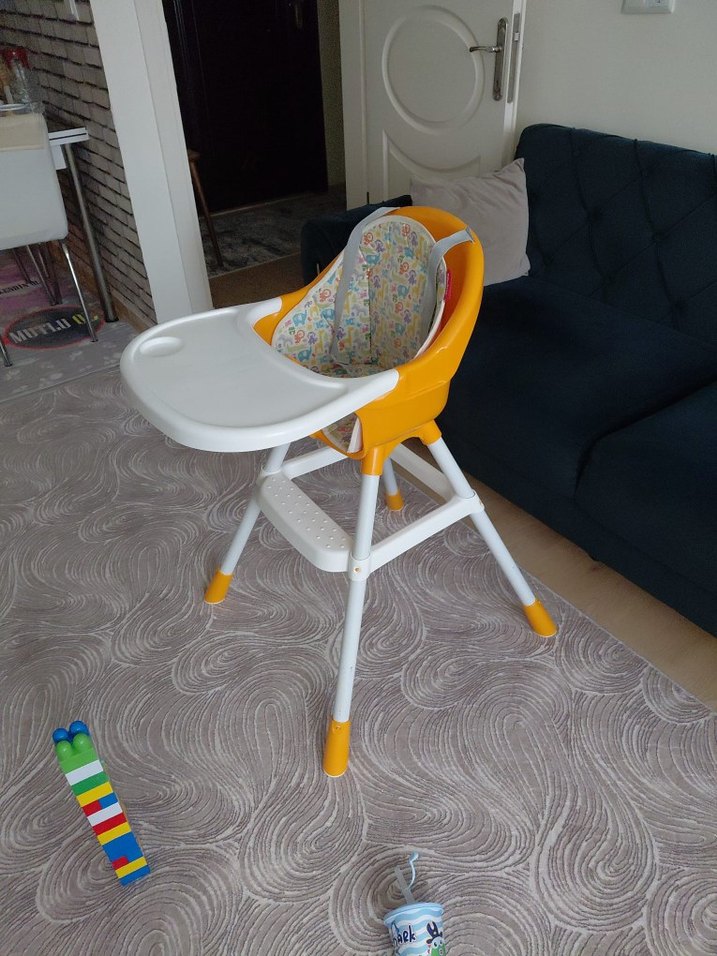 Sarı Renkli Çocuk Mama Sandalyesi - Görsel 2
