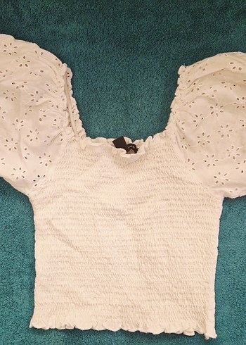 New Look Dantel Detaylı Crop Bluz