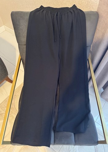 Kadın Regular Fit Uzun Siyah Rahat Pantolon