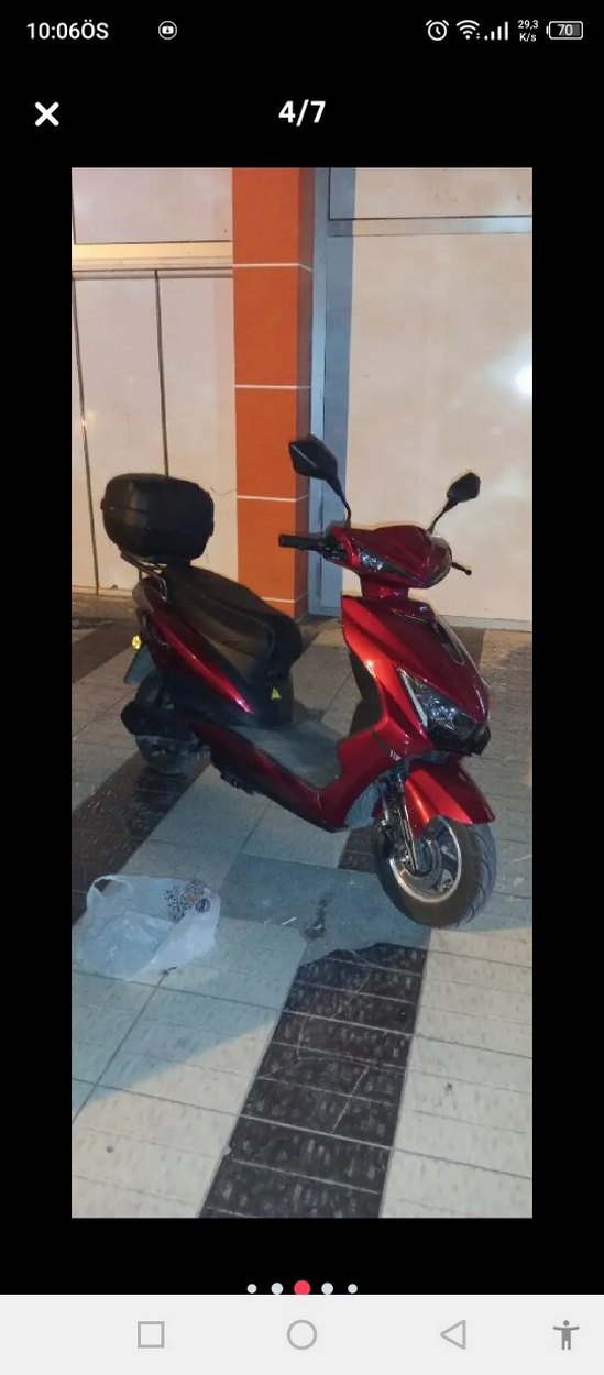 Koyu Kırmızı Motosiklet pazarlık payı - Görsel 2
