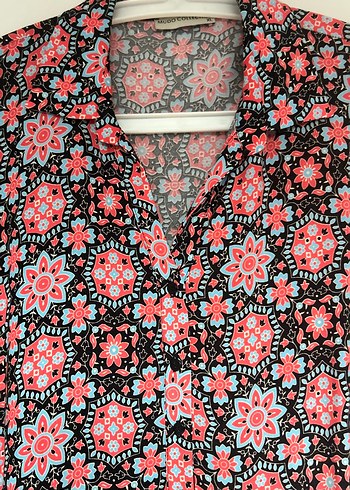 Uzun Kol, Düğmeli, Bohem Kadın Elbise - Görsel 2